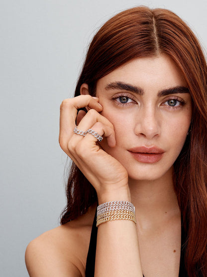 Pave Cuban Bracelet | Gold
