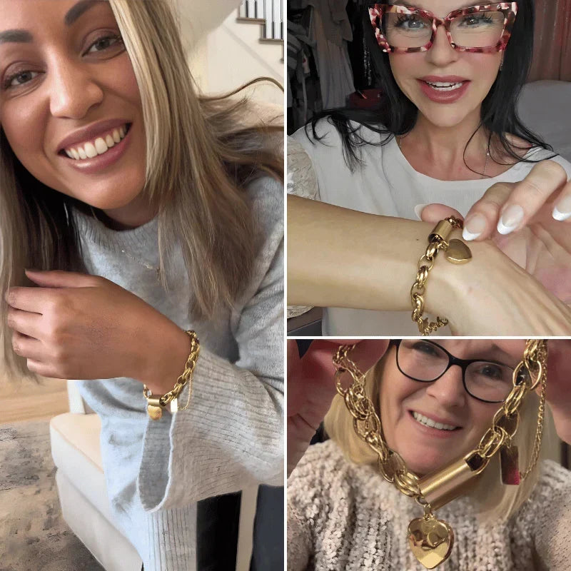 Heartened Chunky Bracelet | Gold